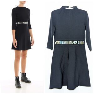 Pinko Vallese Knitted Party Little Black Dress